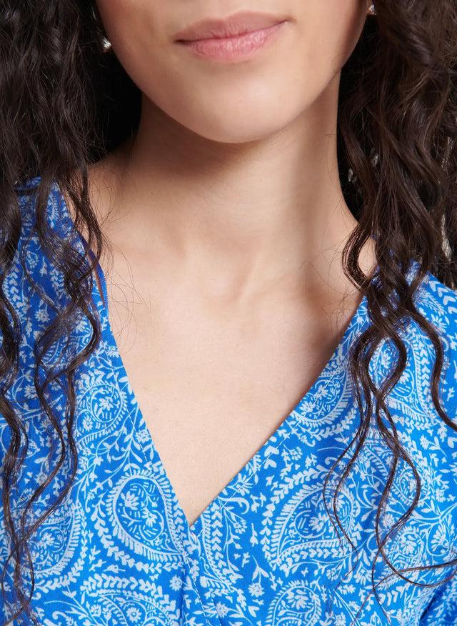 Naf Naf Robe Flori Bleu