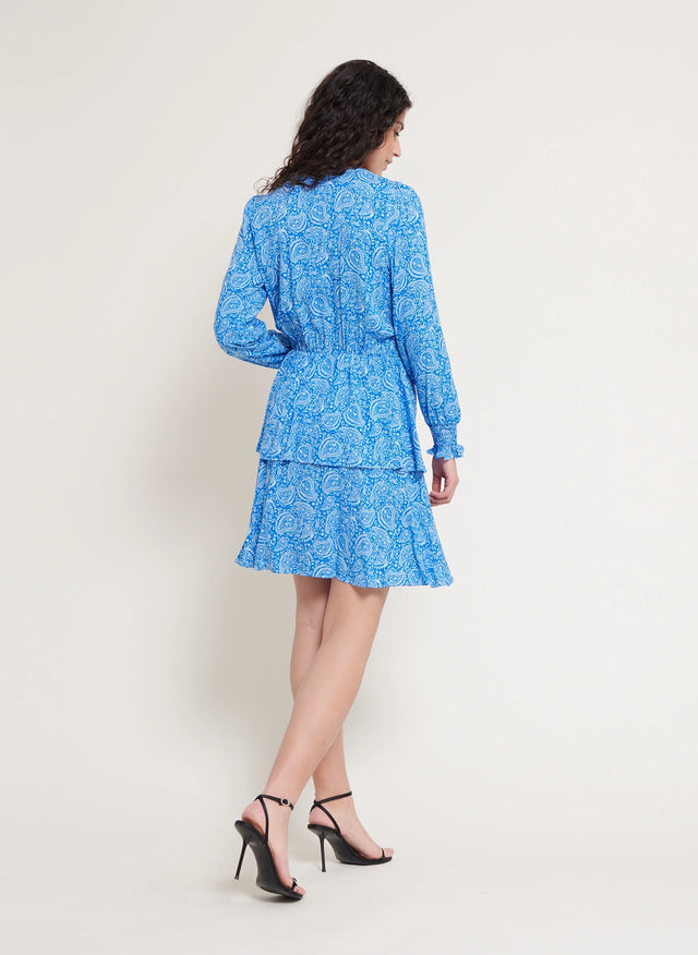 Naf Naf Robe Flori Bleu