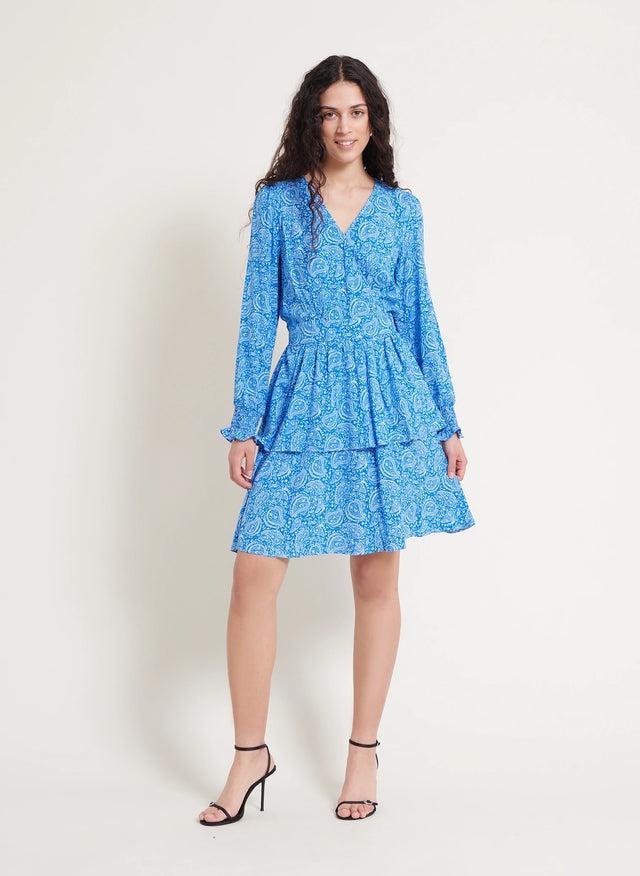 naf naf Robe Flori Bleu