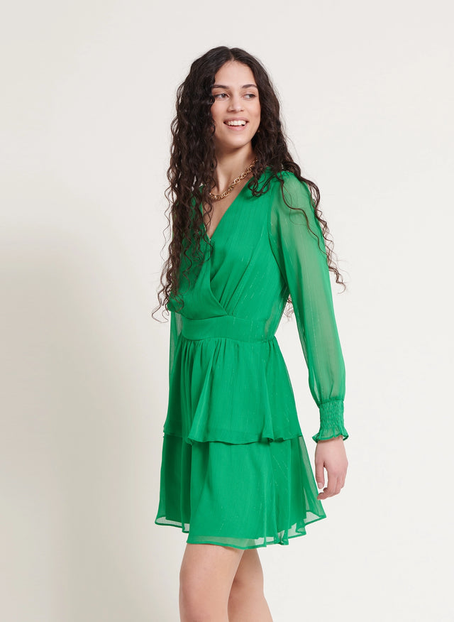 Naf Naf Robe Flori Vert