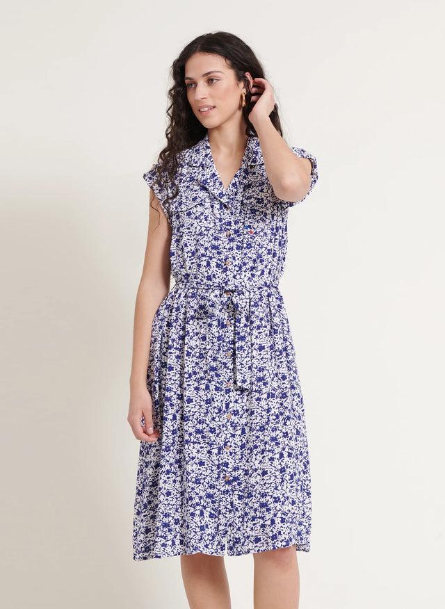 naf naf Robe Folla Bleu/Blanc