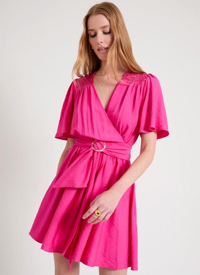 Naf Naf Robe Junie Framboise