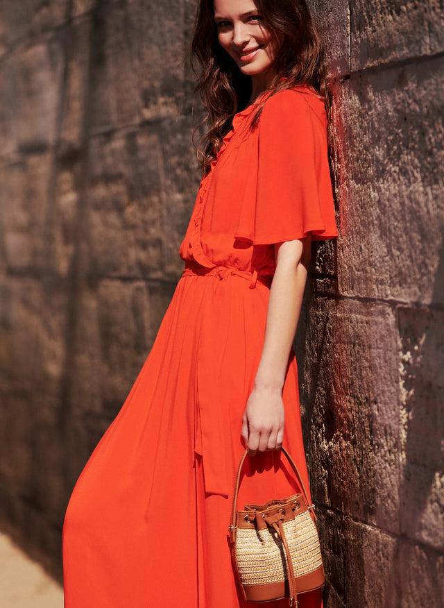 naf naf Robe Landes Poppy Red