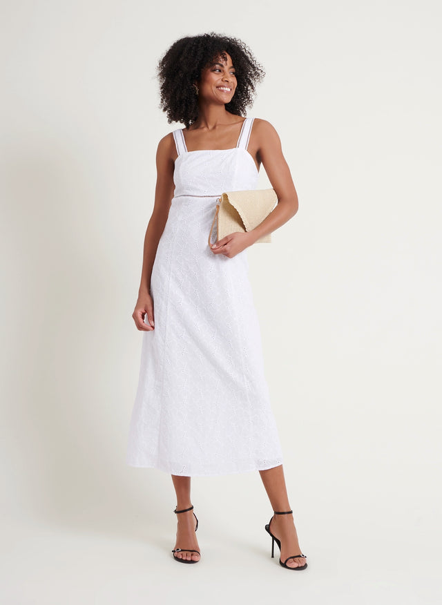 naf Naf Robe Neree Blanc