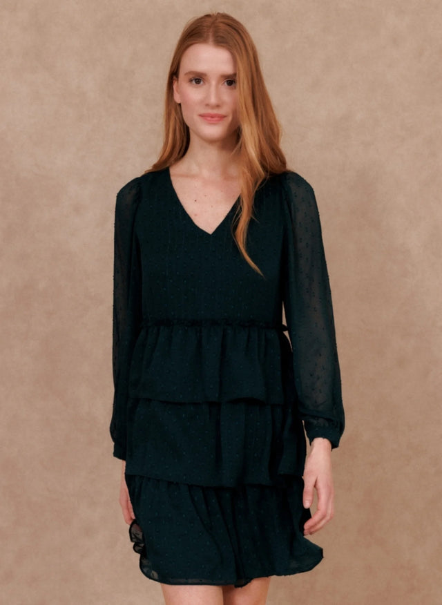 naf naf Robe Plumia Vert