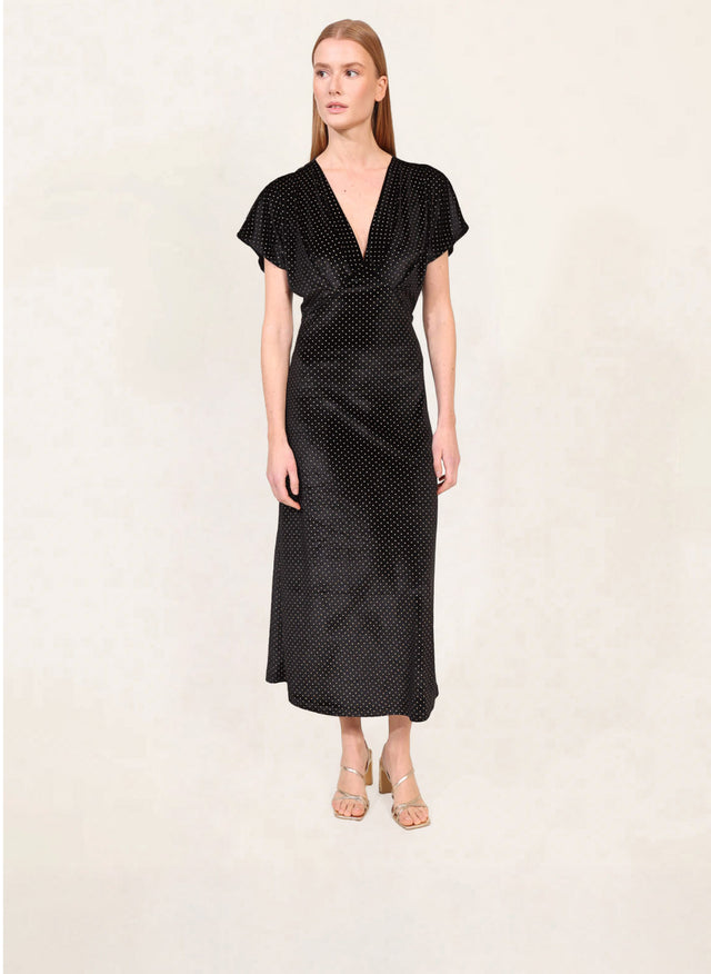 Naf Naf Robe Velmy Noir / Fantaisie