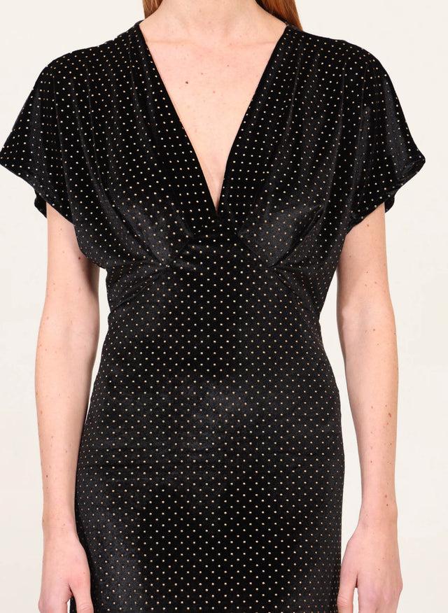 Naf Naf Robe Velmy Noir / Fantaisie