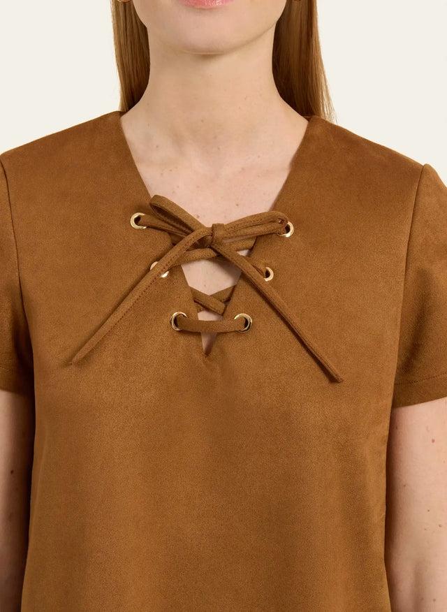 Naf Naf Robe Western Camel