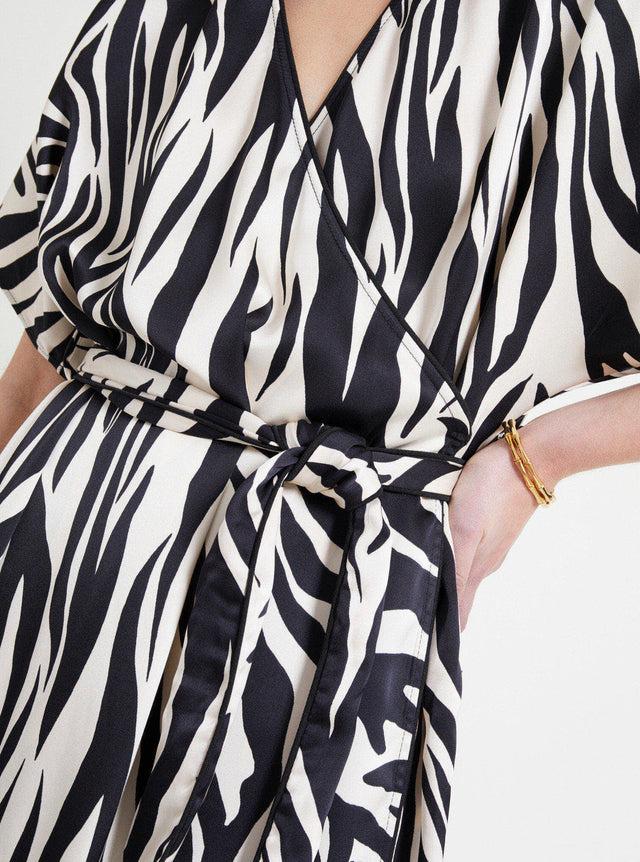 Naf Naf Robe Zebra Noir/Ecru