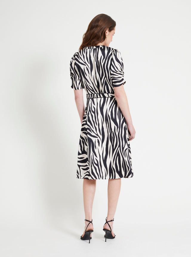 Naf Naf Robe Zebra Noir/Ecru