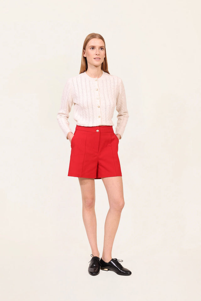 Naf Naf Short Ercilla Rouge Moulin