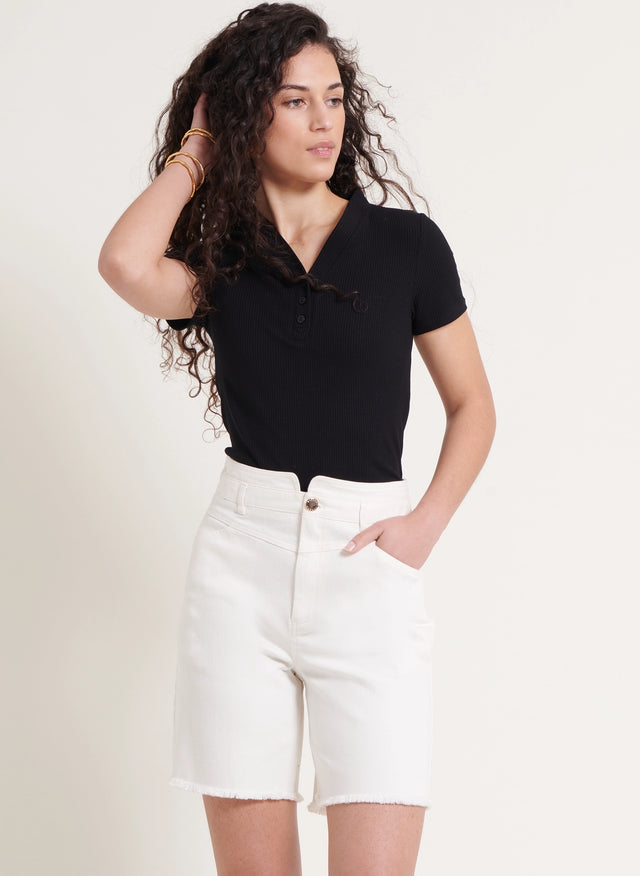 naf naf Short Garcia Blanc