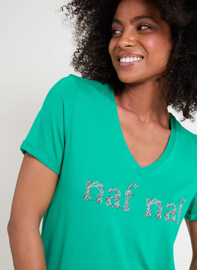 Naf Naf T-shirt Amora Vert Clair
