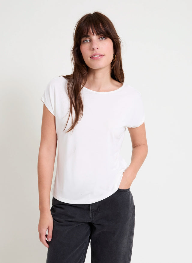 Naf Naf T-shirt Filo Ecru