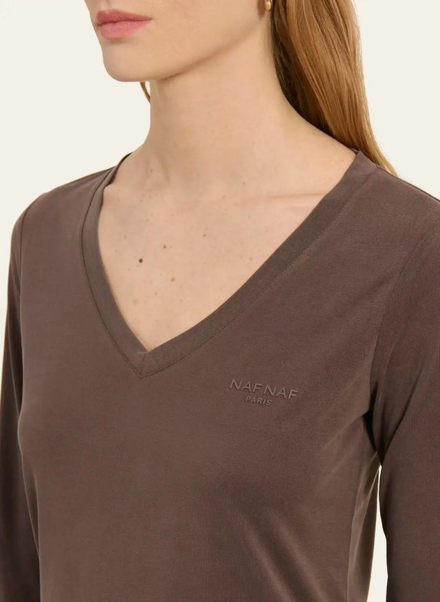 Naf Naf T-shirt Jale Marron