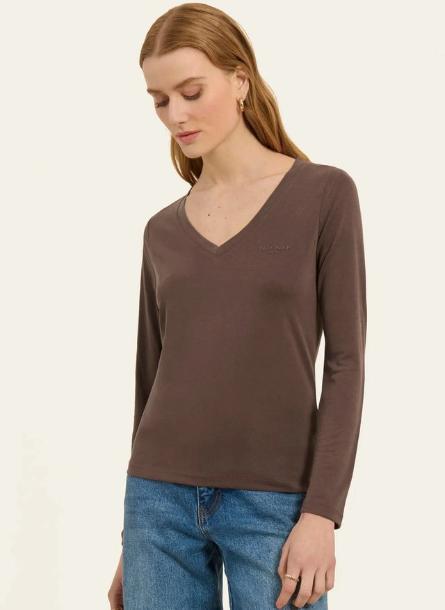 naf naf T-shirt Jale Marron