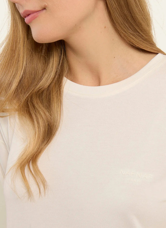 Naf Naf T-shirt Lale Ecru