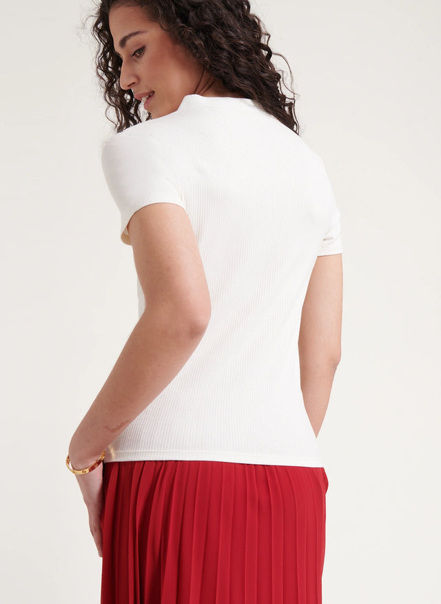 Naf Naf T-shirt Mirabel Ecru