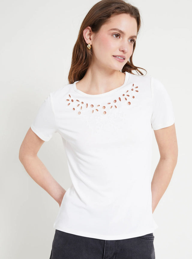 Naf Naf T-shirt Ourgent Ecru