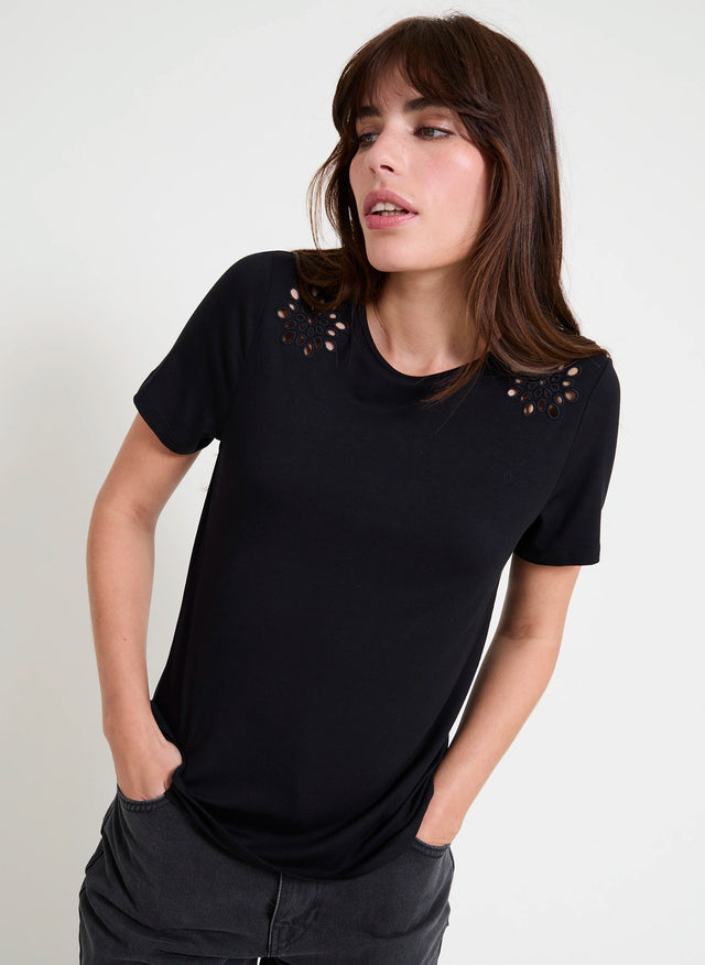 Naf Naf T-shirt Ourtine Noir