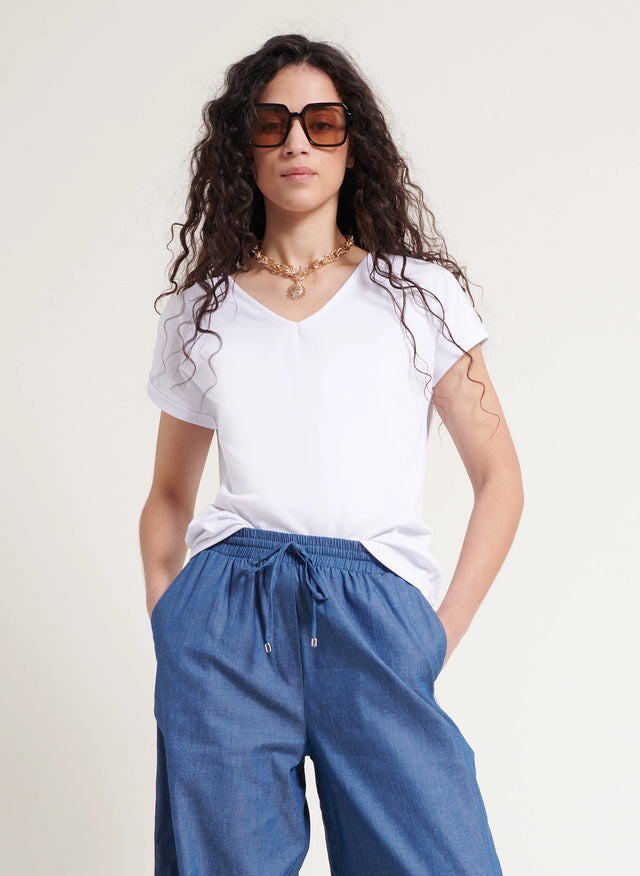 Naf Naf T-shirt Sacha Blanc