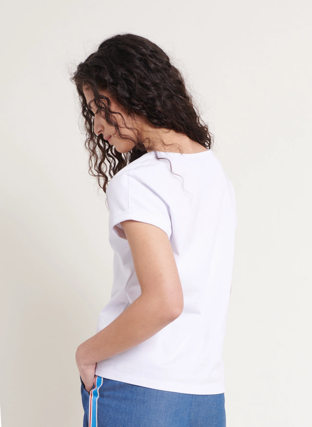 Naf Naf T-shirt Sacha Blanc