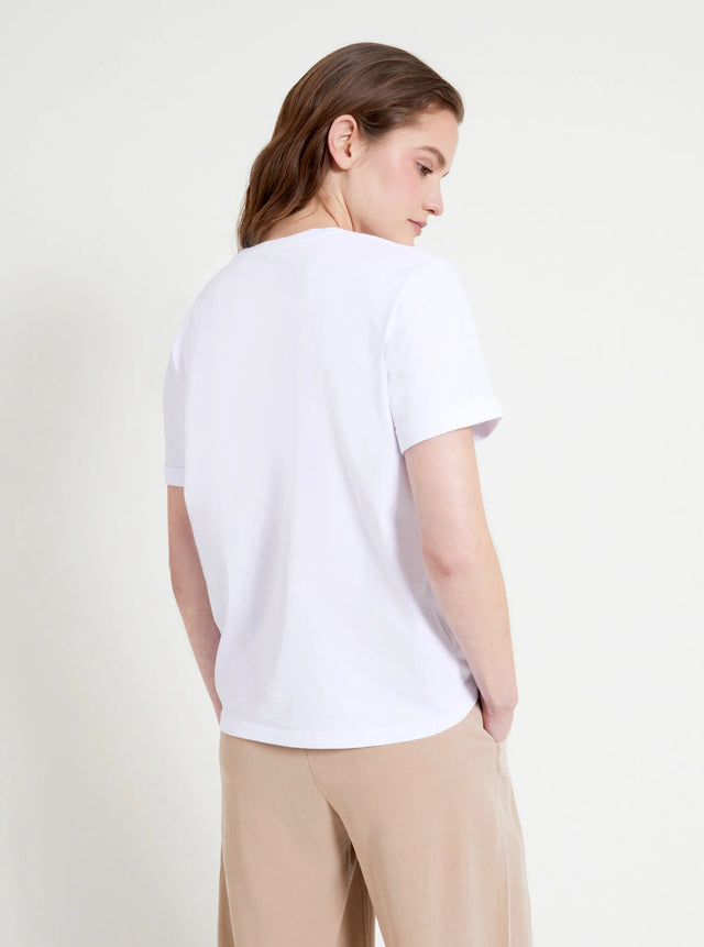 Naf Naf T-shirt Salih Blanc