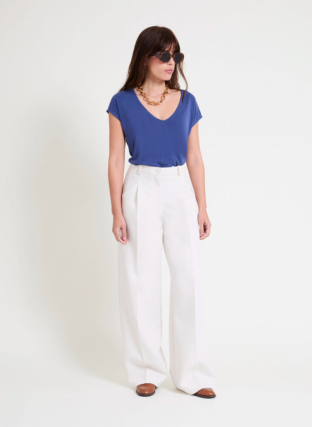 Naf Naf T-shirt Tala Bleu Moyen