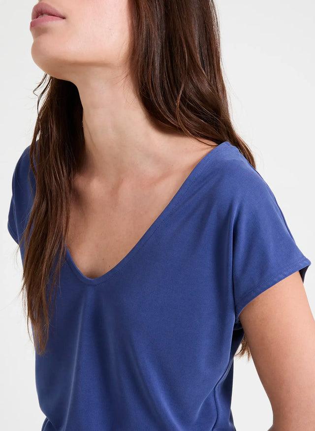 Naf Naf T-shirt Tala Bleu Moyen