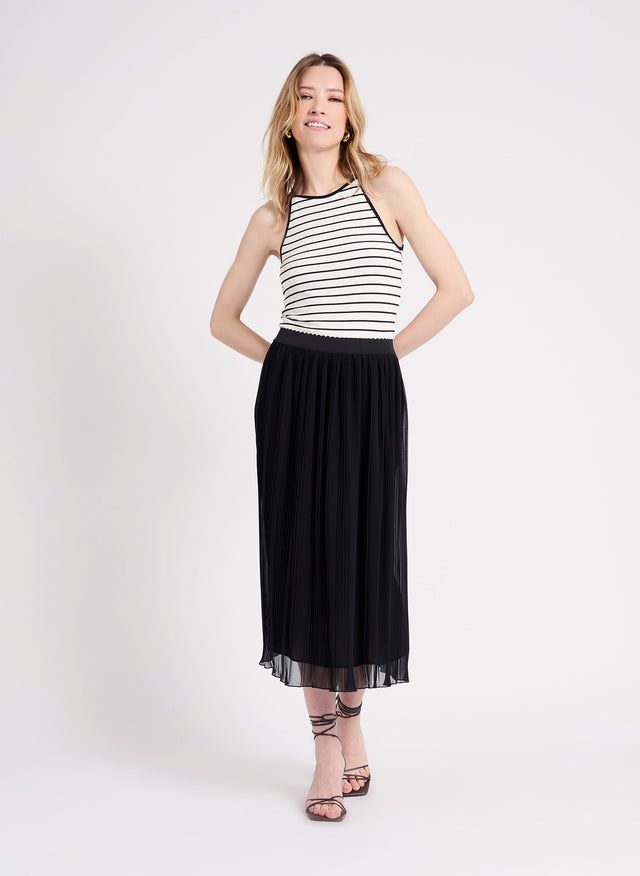 Naf Naf Top Bali Noir/Ecru