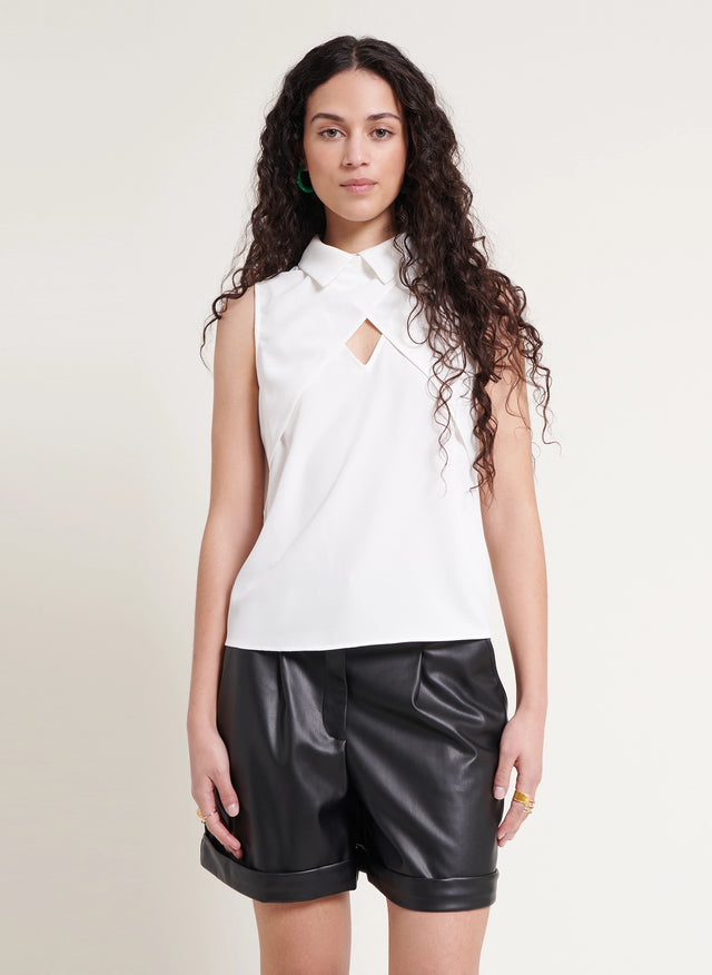 Naf Naf Top Homary Ecru