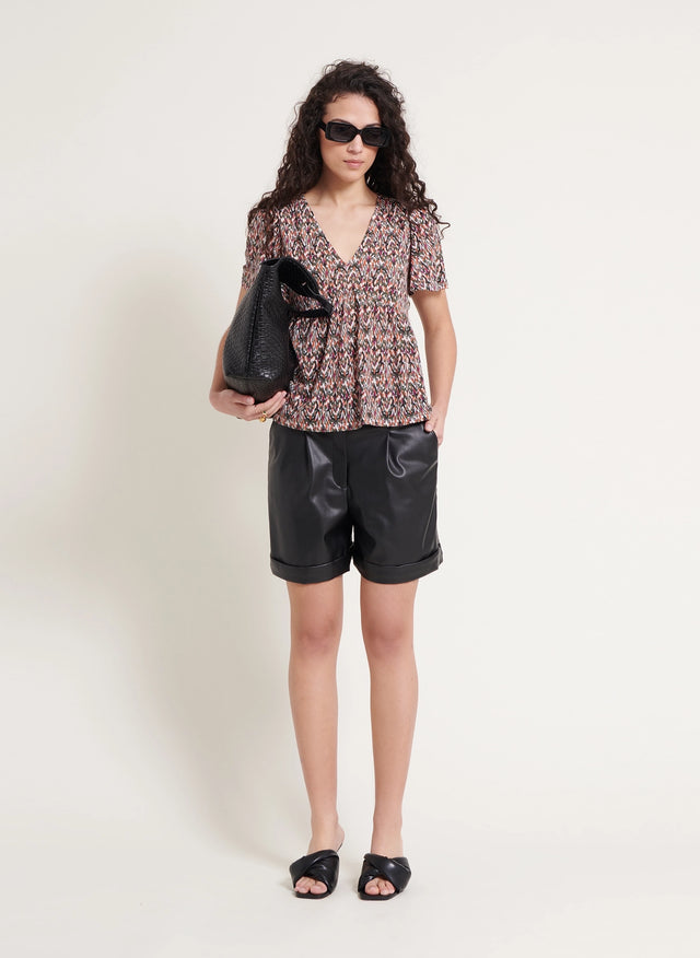 Naf Naf Top Isadora Noir/Vert