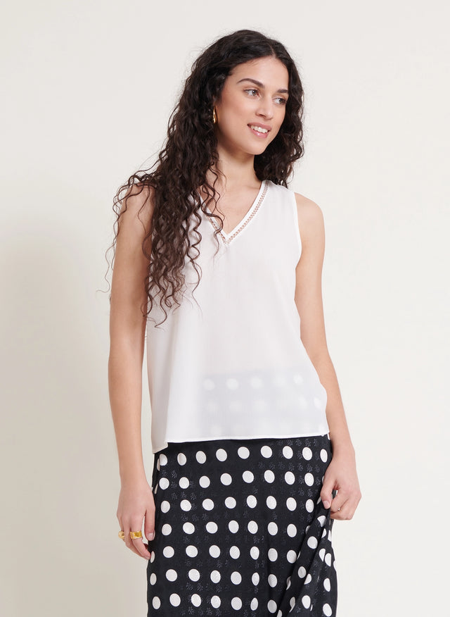 Naf Naf Top Pattie Ecru