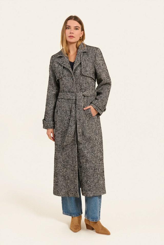 naf naf Trench Abel Gris Chine
