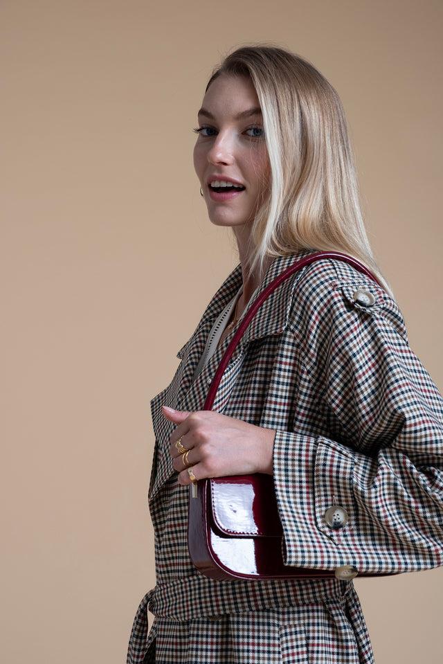 Naf Naf Trench Bobbie Tweed Marron