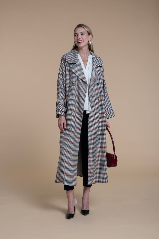 naf naf Trench Bobbie Tweed Marron