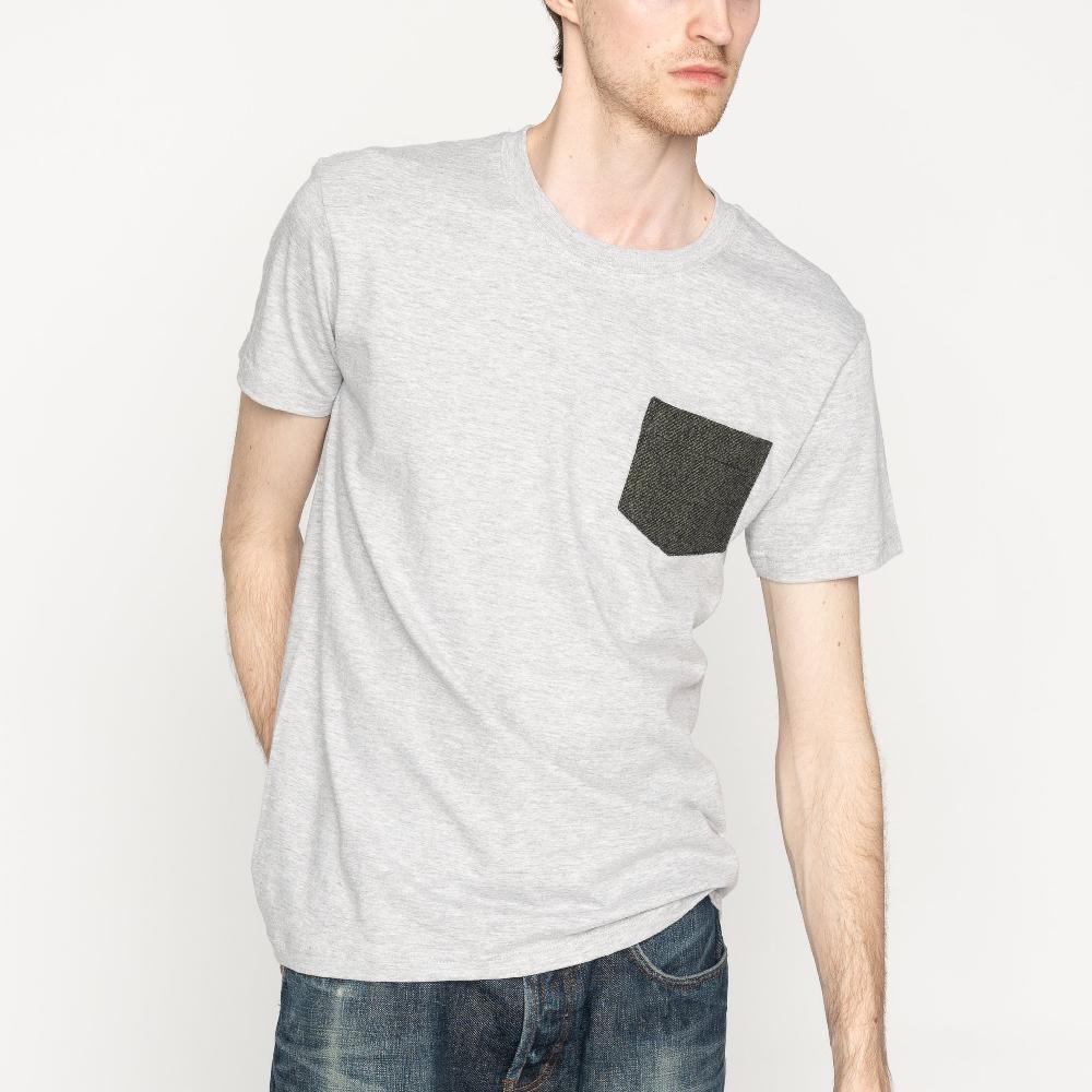 Naked & Famous Denim Heather Grey Circular Knit T-shirt