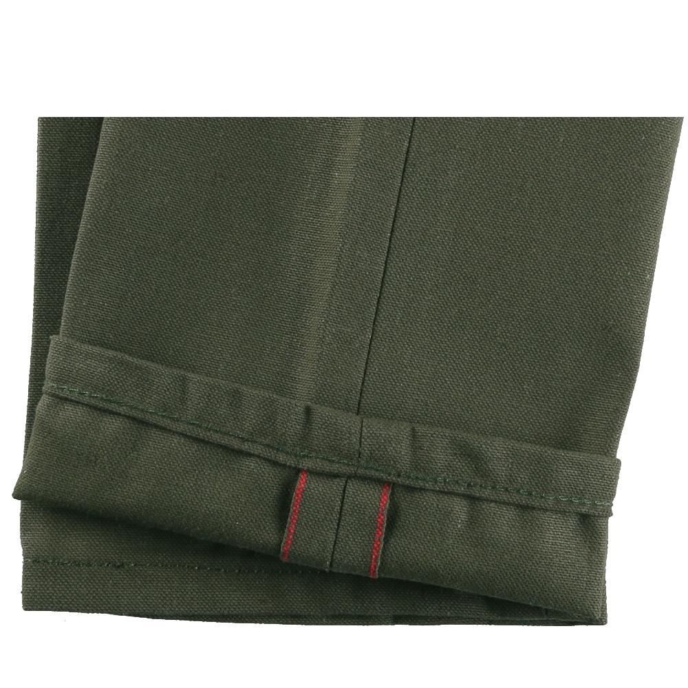 Naked & Famous Denim Army Green Duck Canvas Selvedge