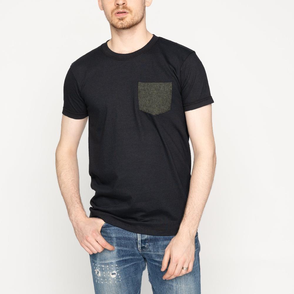 Naked & Famous Denim Black Circular Knit T-shirt