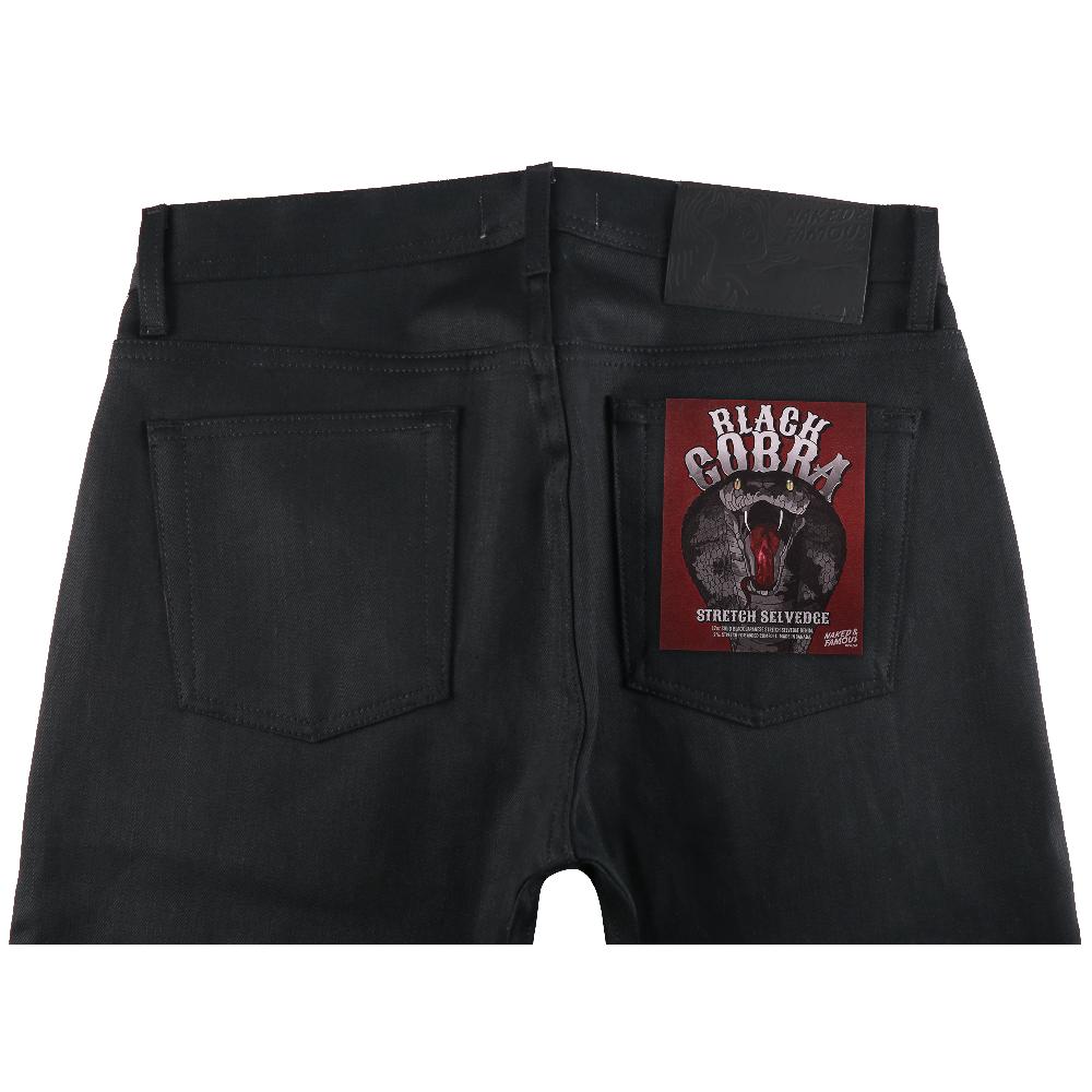 Naked & Famous Denim Black Cobra Stretch Selvedge
