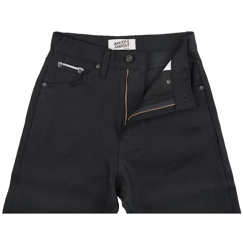 Naked & Famous Denim Black Cobra Stretch Selvedge