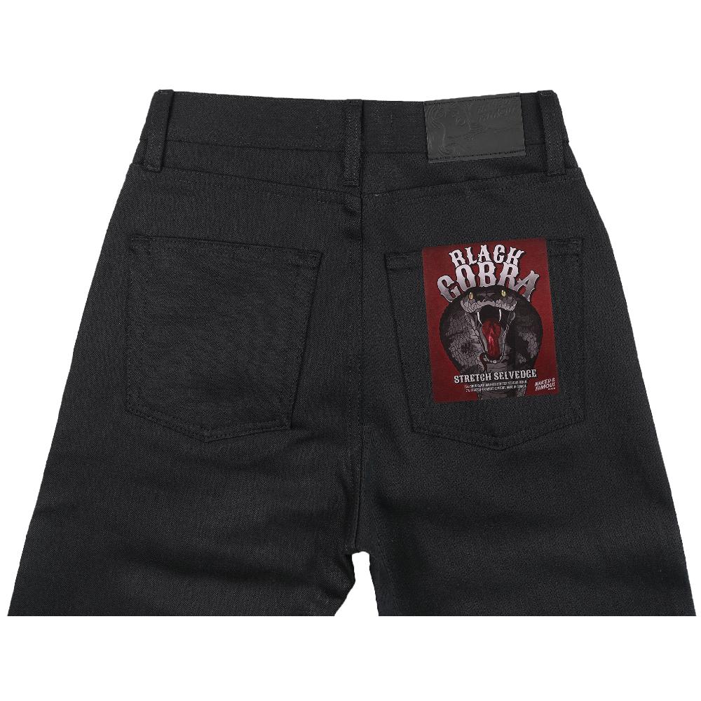 Naked & Famous Denim Black Cobra Stretch Selvedge