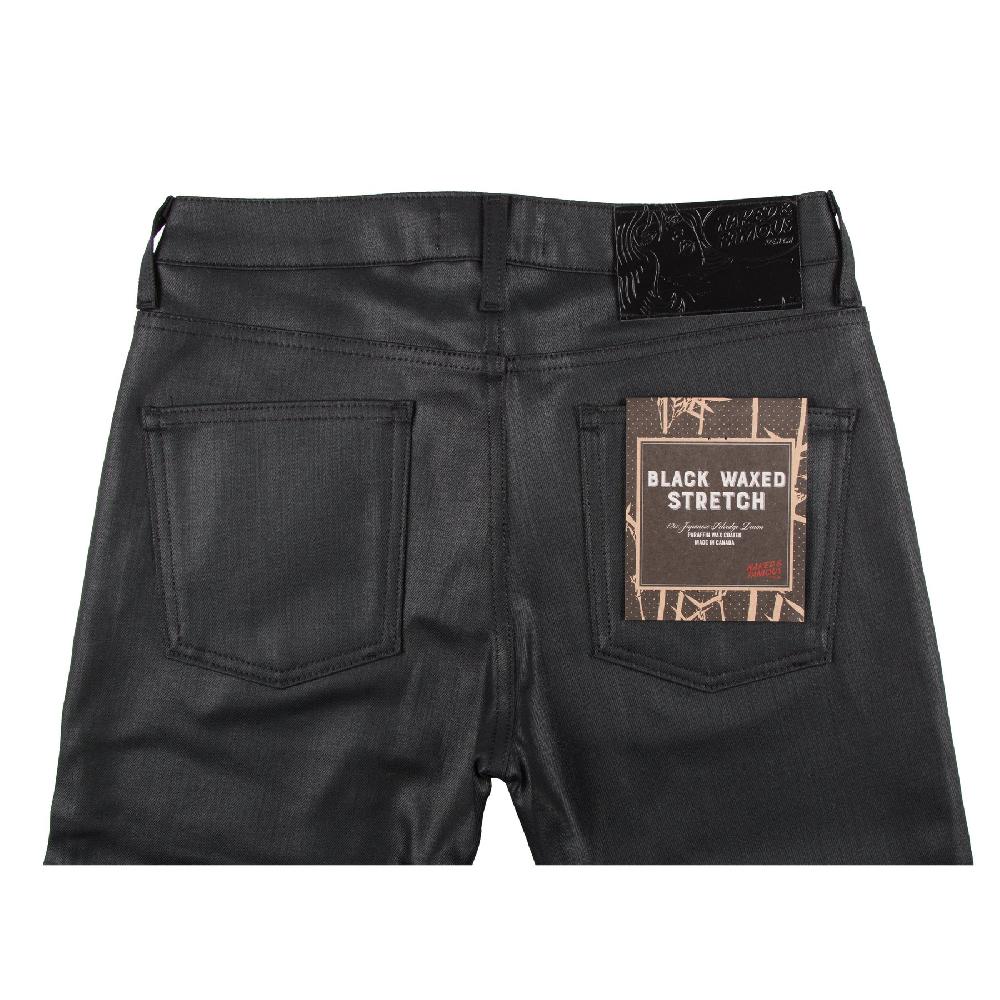 Naked & Famous Denim Black Waxed Stretch
