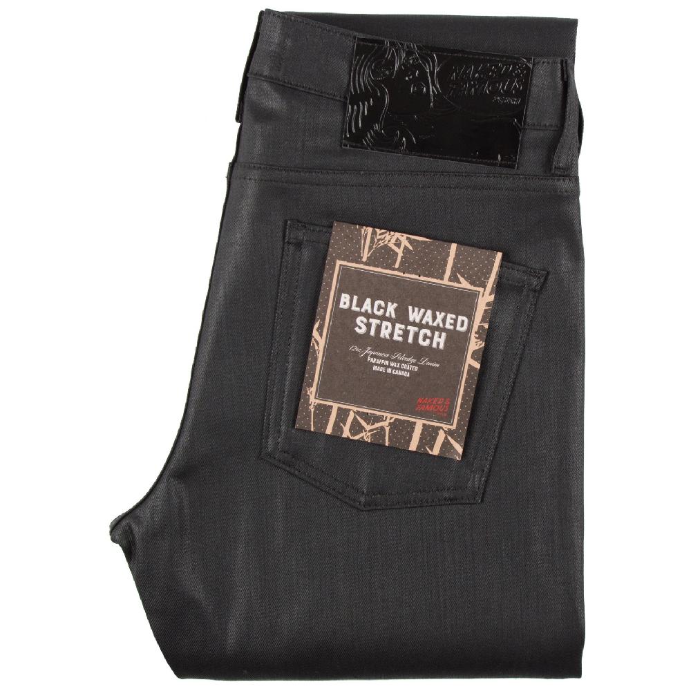 naked & famous denim Black Waxed Stretch