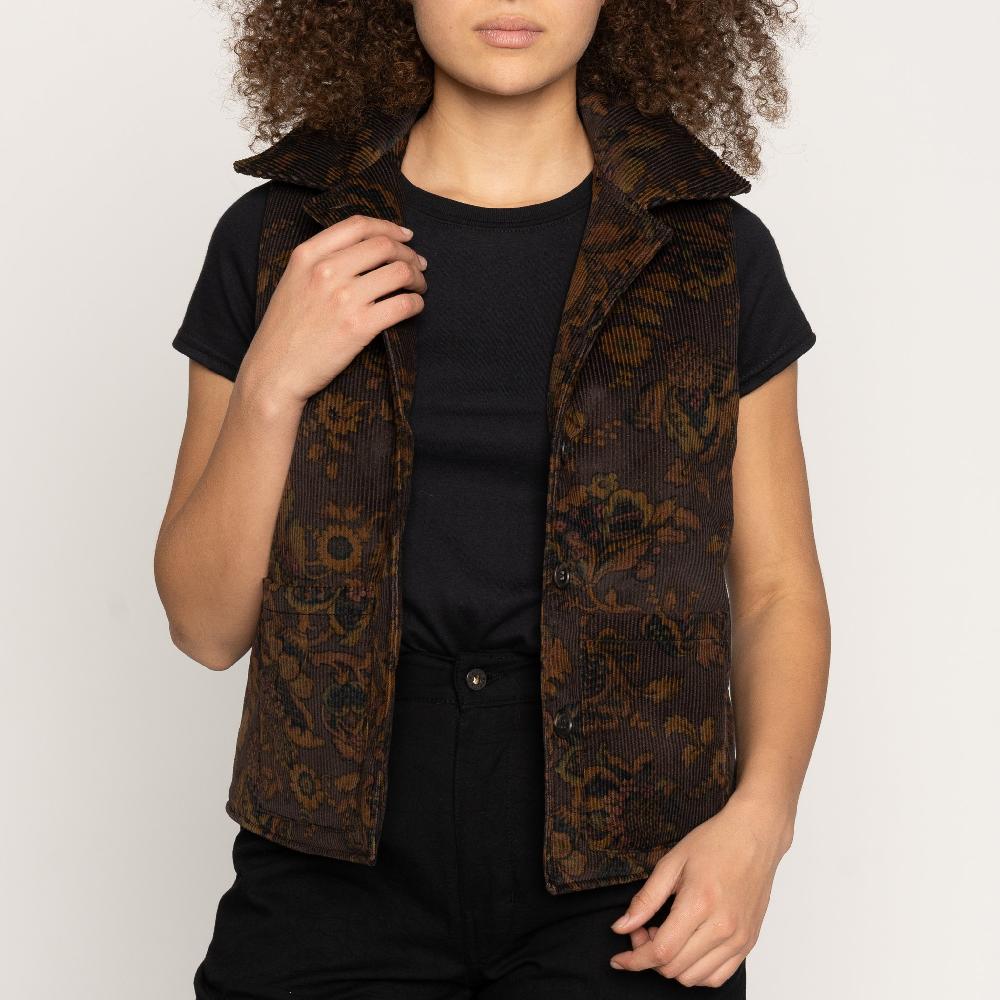 Naked & Famous Denim Paisley Corduroy - Brown