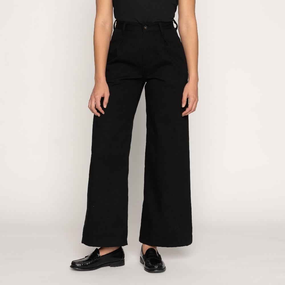 Naked & Famous Denim Rinsed Oxford - Black