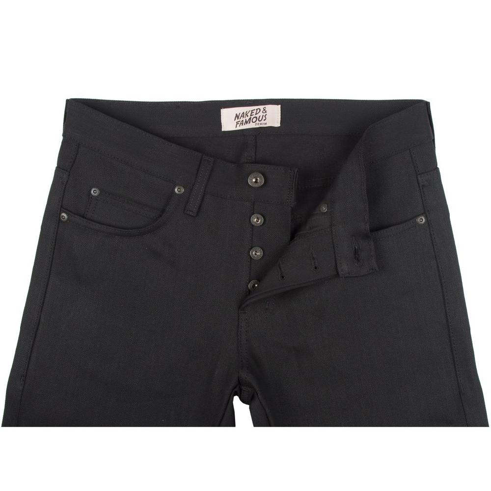 Naked & Famous Denim Solid Black Selvedge