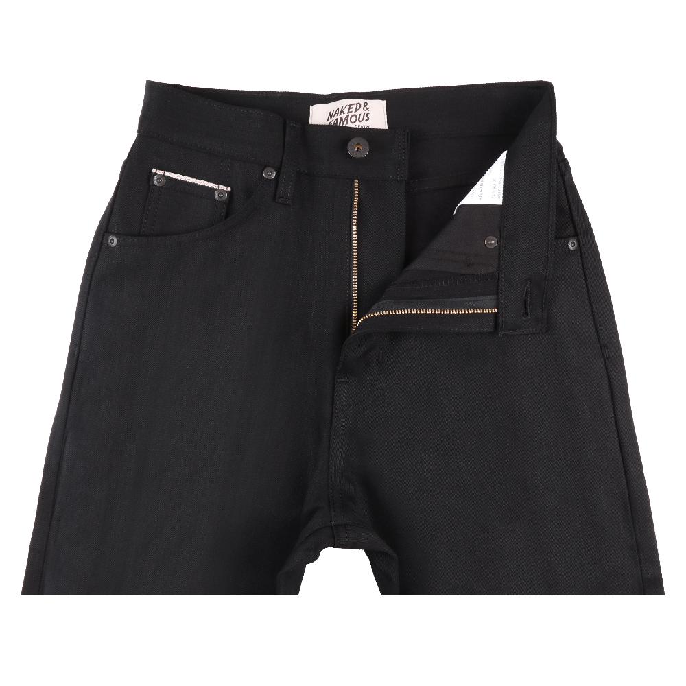 Naked & Famous Denim Solid Black Selvedge