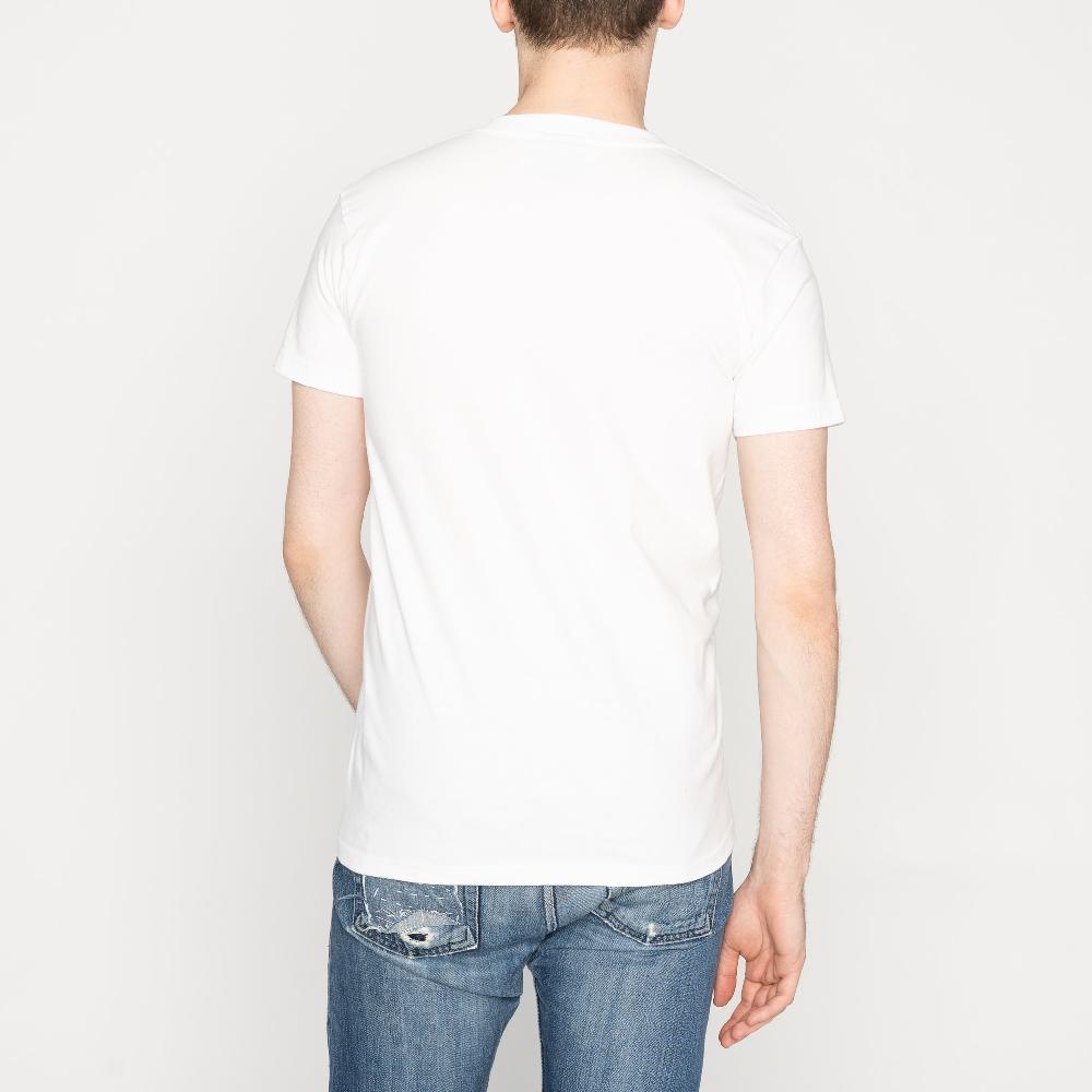 Naked & Famous Denim White Circular Knit T-shirt