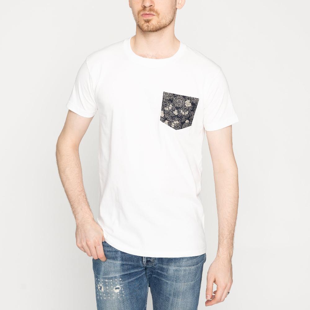 naked & famous denim White Circular Knit T-shirt